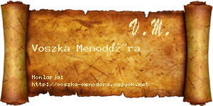 Voszka Menodóra névjegykártya
